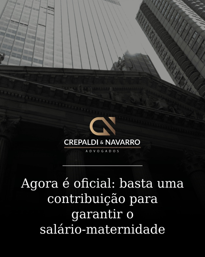 Basta uma contribuição para garantir o salário-maternidade